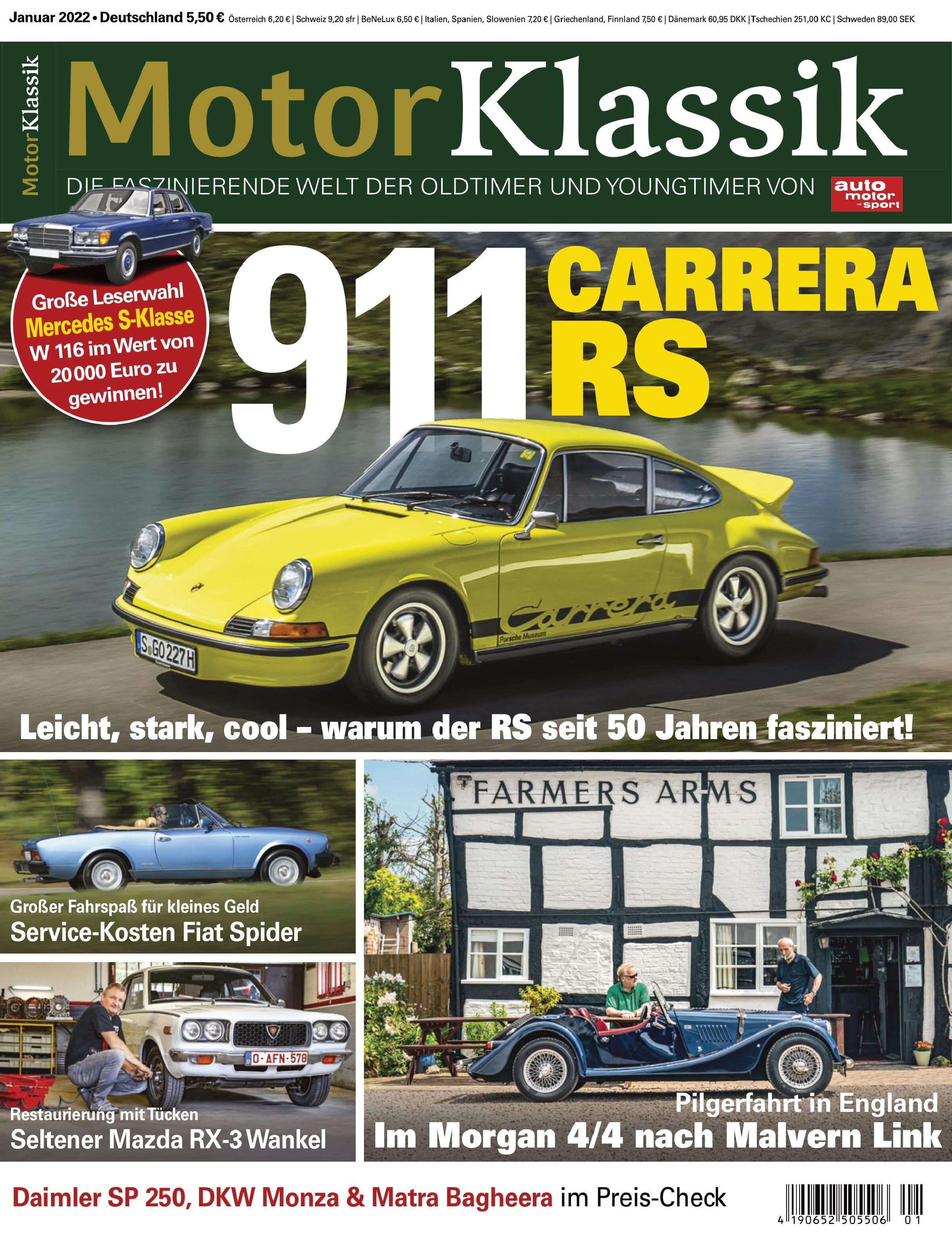 Motor Klassik – aktuelle Ausgabe 2022-01 + Das Klassik-Jahr 2021 — Download