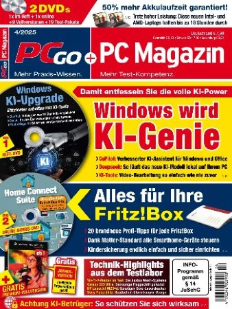 PCgo + PC Magazin – aktuelle Ausgabe 2025-04 — Download